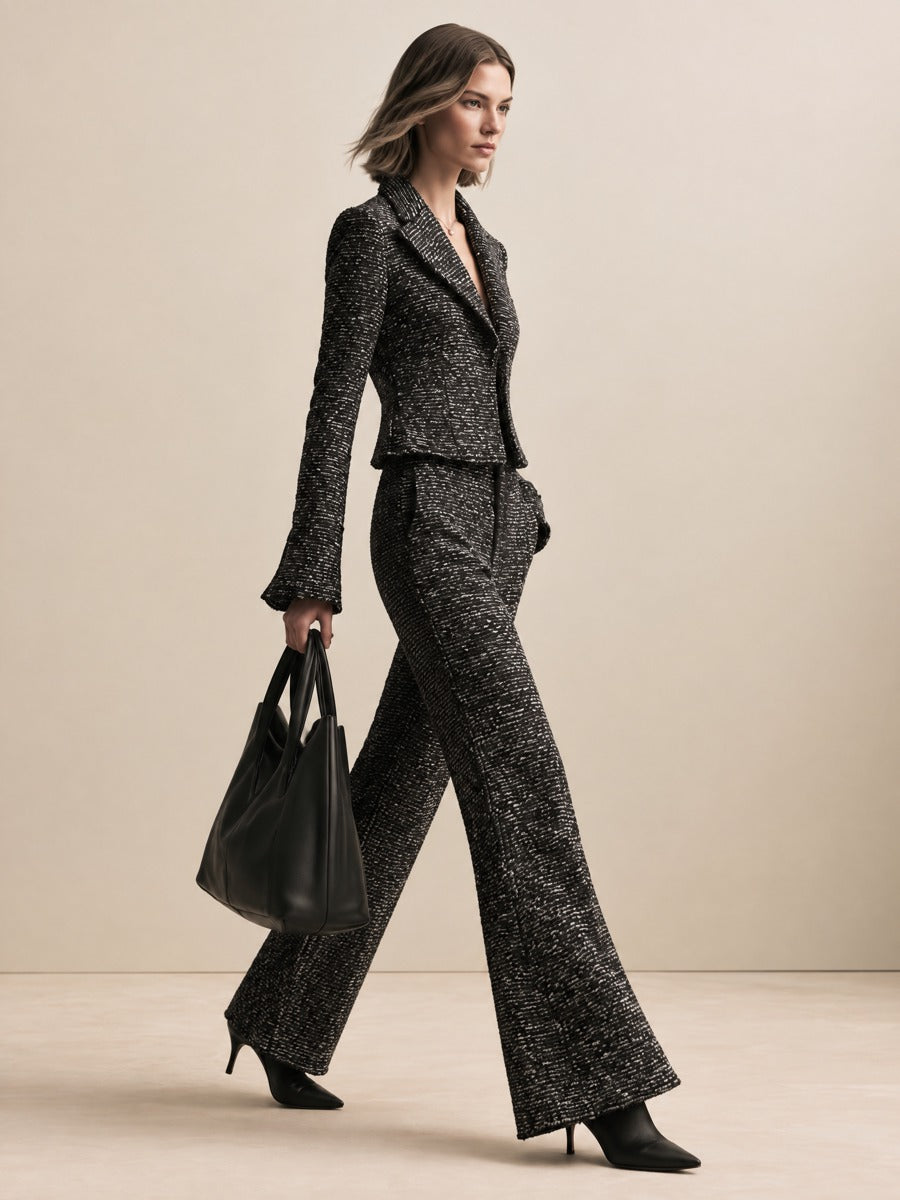 MELISA | Blazer Negro de Tweed