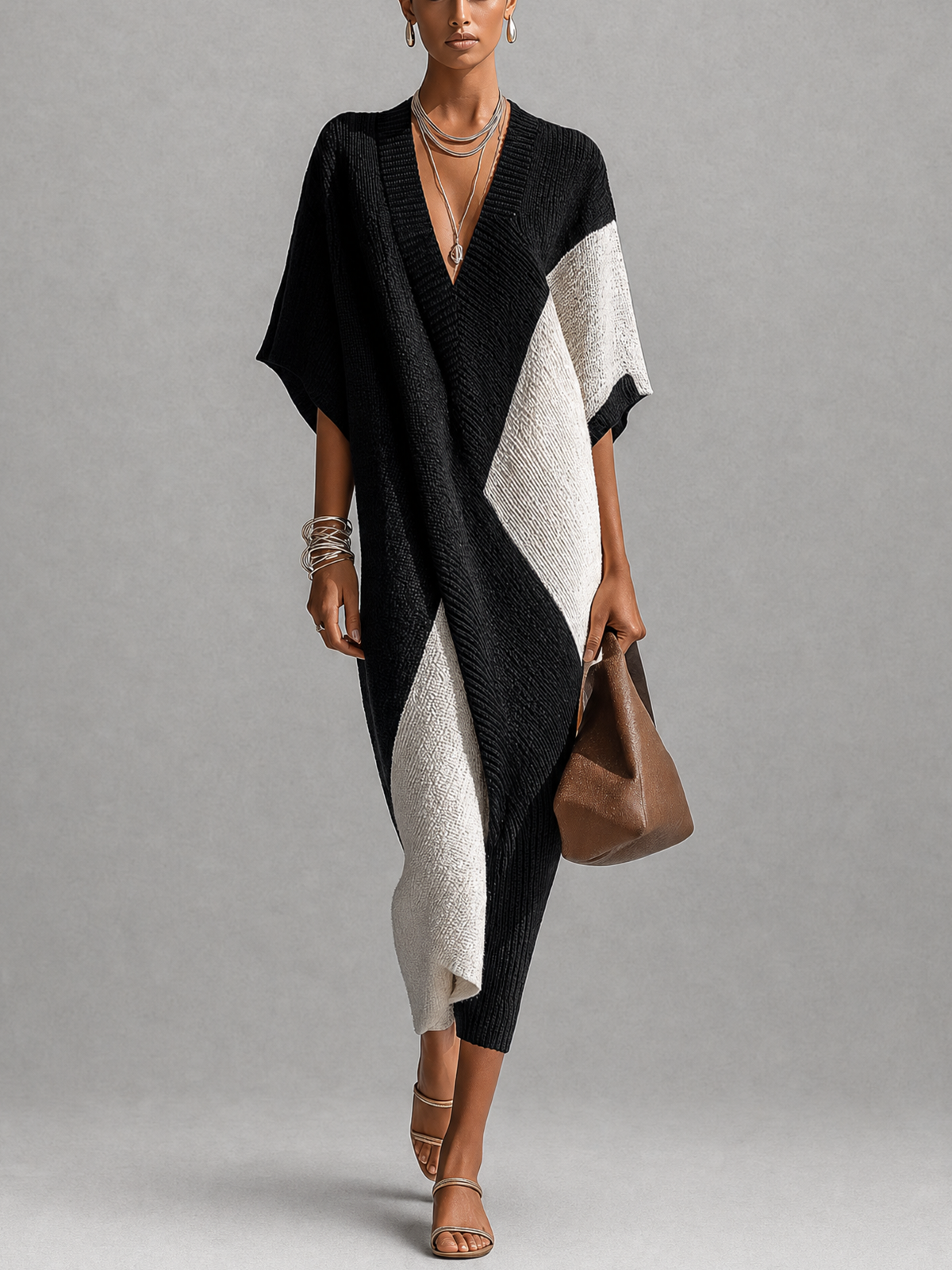 VERA | Vestido Ébano y Marfil