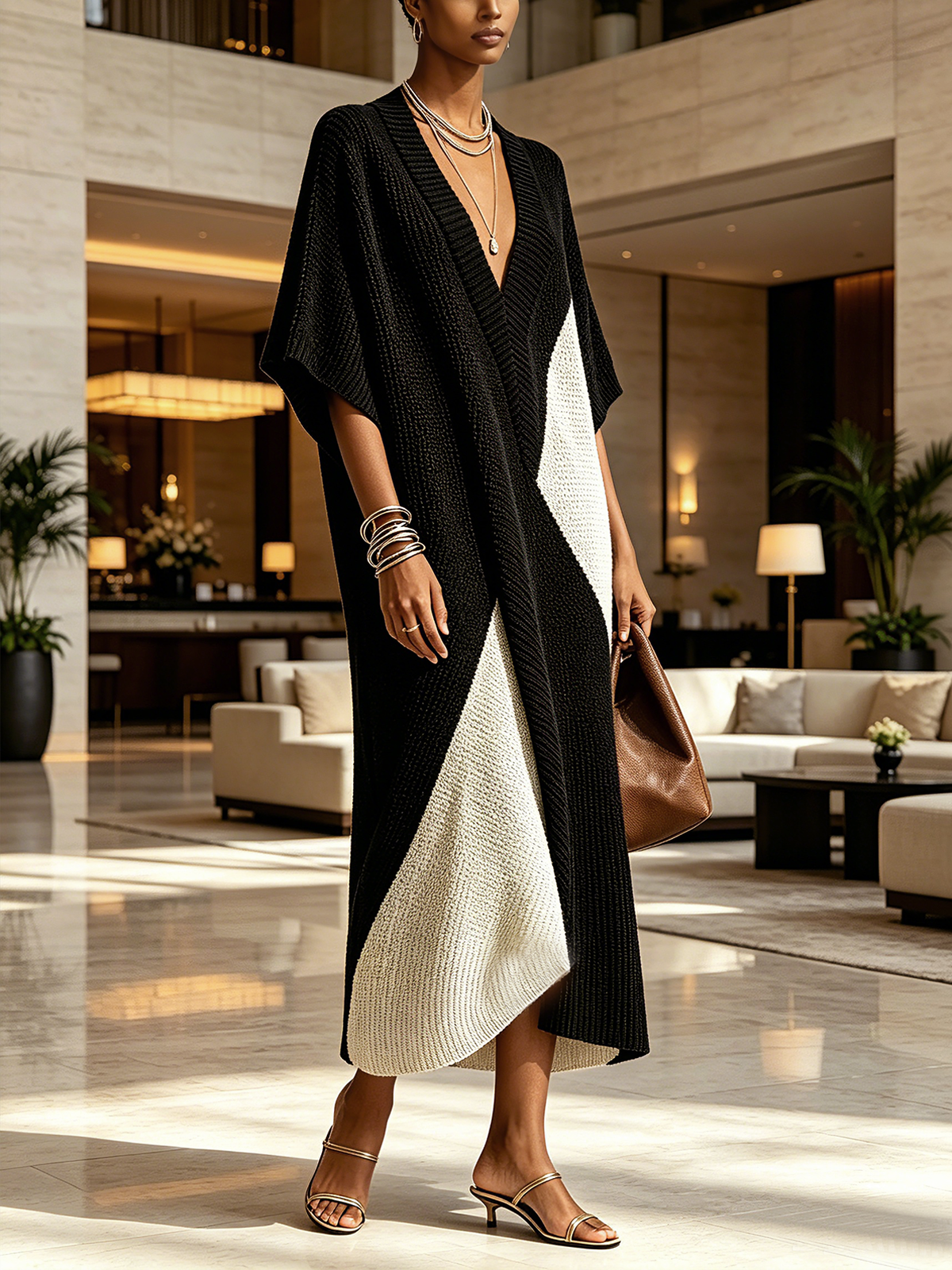 VERA | Vestido Ébano y Marfil