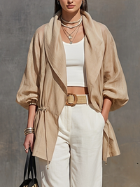 ZOE | Chaqueta Ligera de Tencel con Cordón en la Cintura