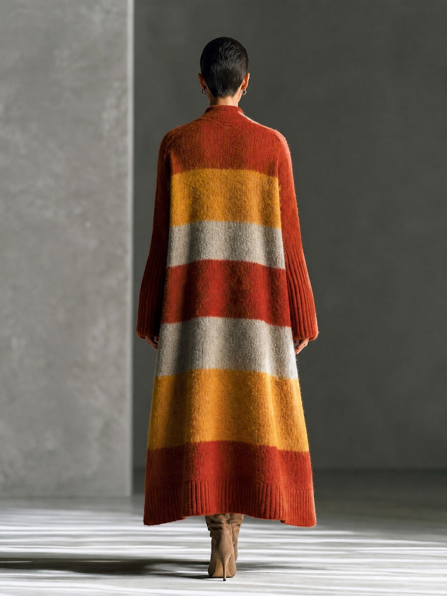 RAQUEL | Chaqueta de Punto Larga de Mohair Óxido