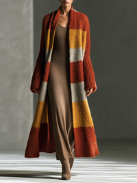 RAQUEL | Chaqueta de Punto Larga de Mohair Óxido