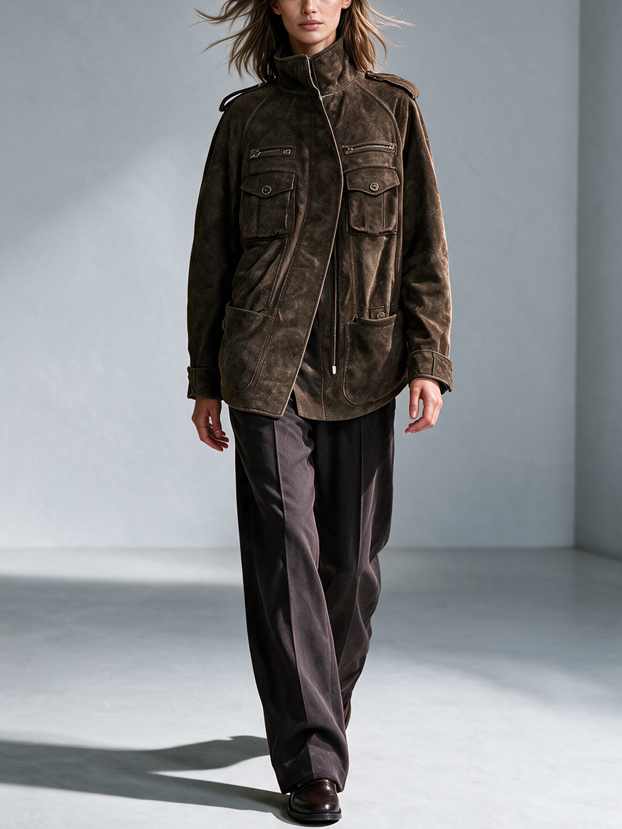 NEUS | Chaqueta Utility de Antelina Vintage
