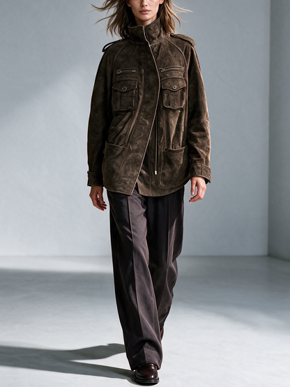 NEUS | Chaqueta Utility de Antelina Vintage