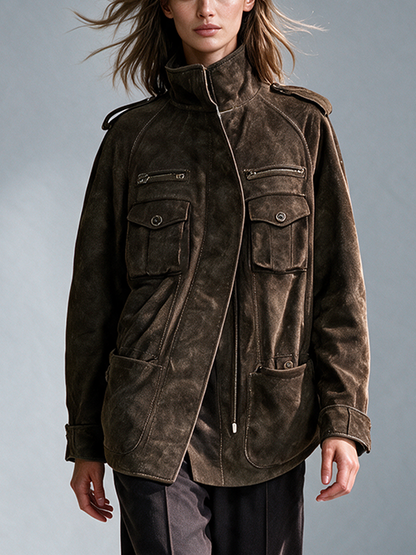 NEUS | Chaqueta Utility de Antelina Vintage