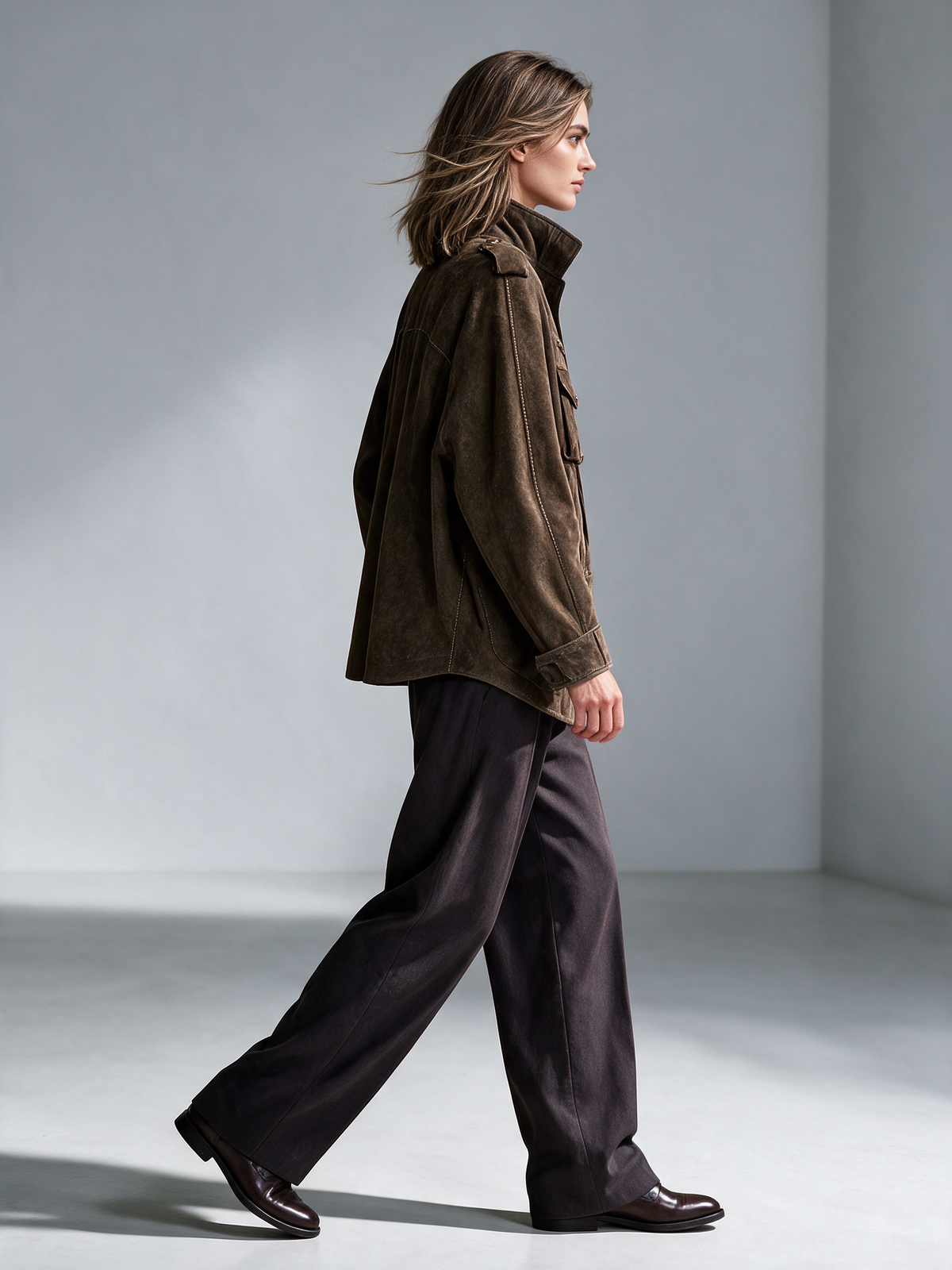 NEUS | Chaqueta Utility de Antelina Vintage