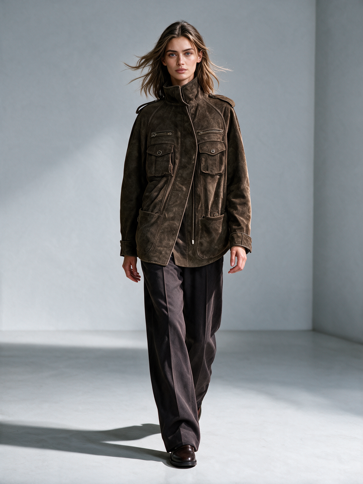 NEUS | Chaqueta Utility de Antelina Vintage