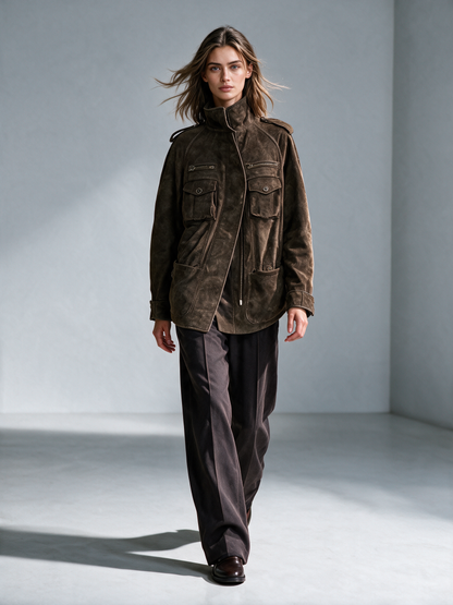 NEUS | Chaqueta Utility de Antelina Vintage