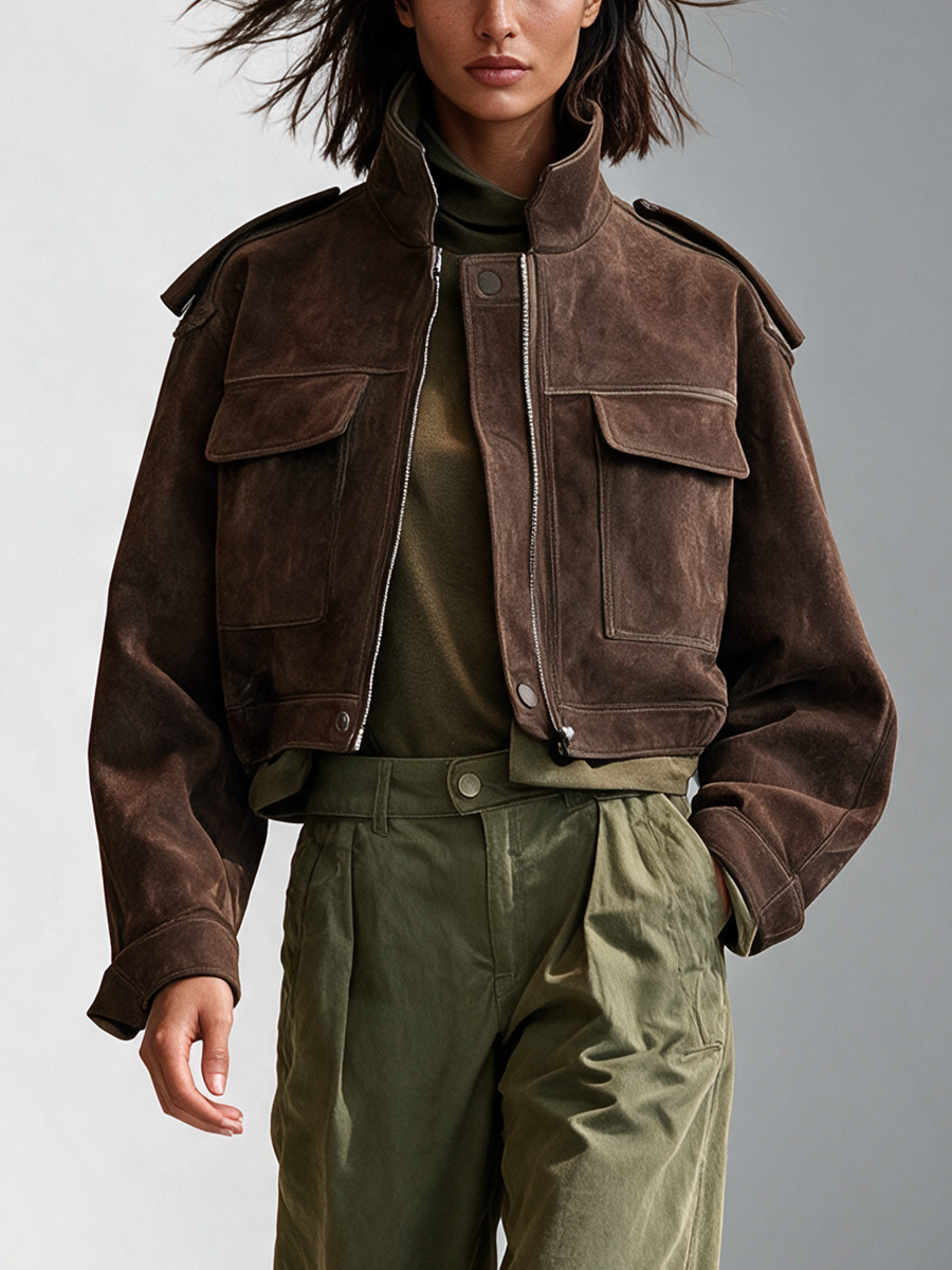 MARILUZ | Chaqueta Utility Cropped de Antelina