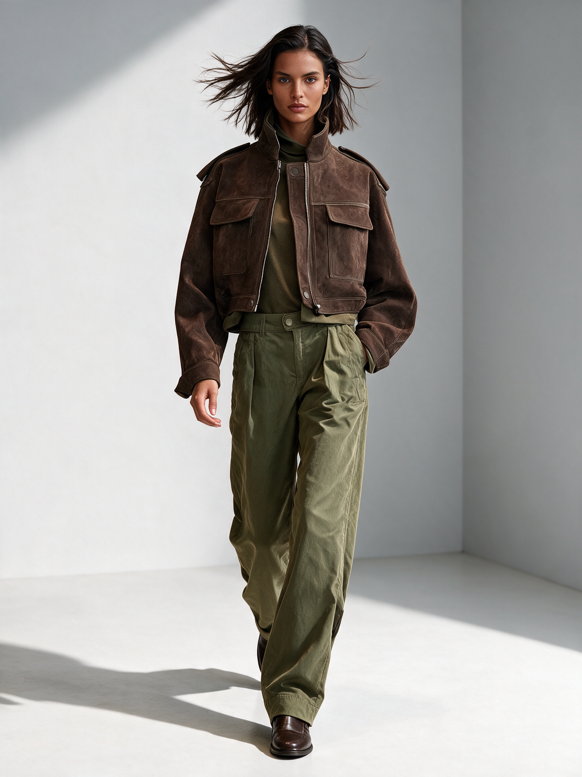 MARILUZ | Chaqueta Utility Cropped de Antelina