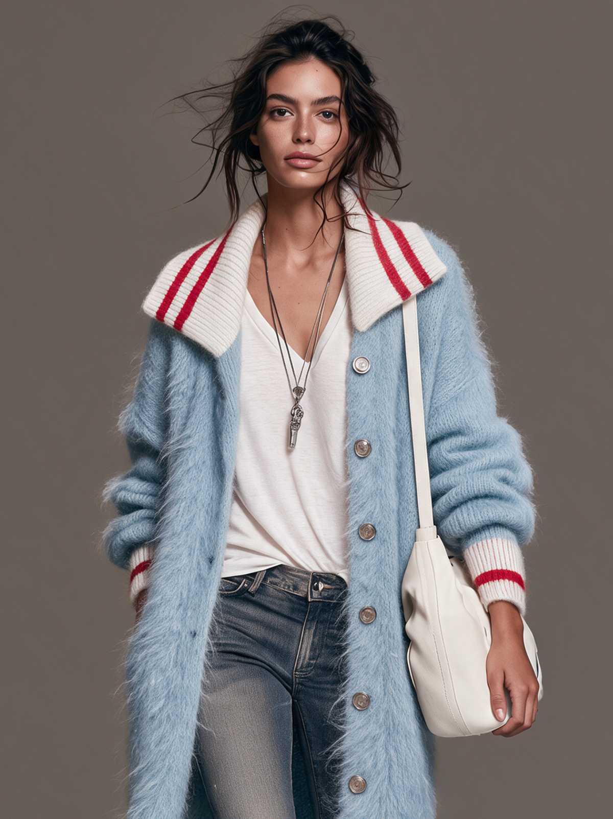 OLVIDO | Cárdigan Vintage de Mohair con Cuello de Solapas