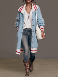 OLVIDO | Cárdigan Vintage de Mohair con Cuello de Solapas