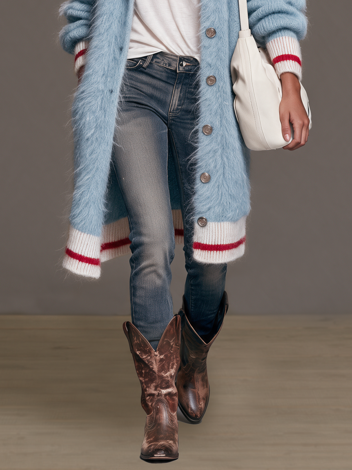 OLVIDO | Cárdigan Vintage de Mohair con Cuello de Solapas