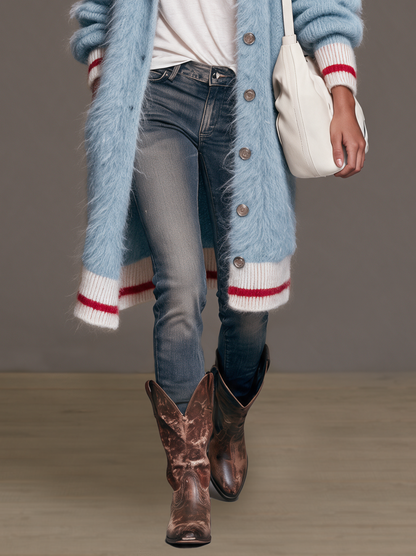 OLVIDO | Cárdigan Vintage de Mohair con Cuello de Solapas