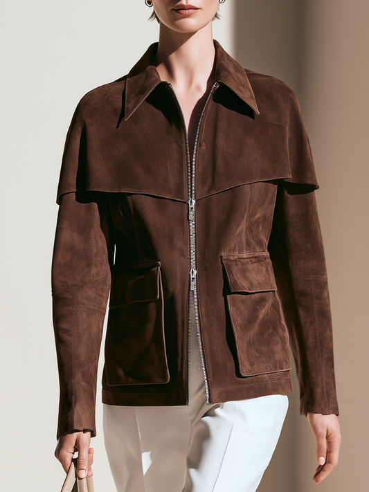 ONA | Chaqueta con Cremallera y Detalle de Abrigo