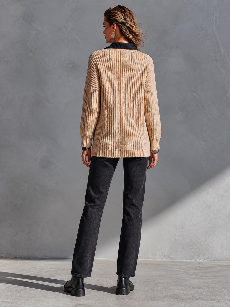 NORMA | Cárdigan-Chaqueta de Ochos con Bolsillos Utility