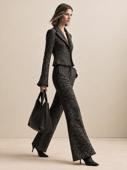 MELISA | Blazer Negro de Tweed
