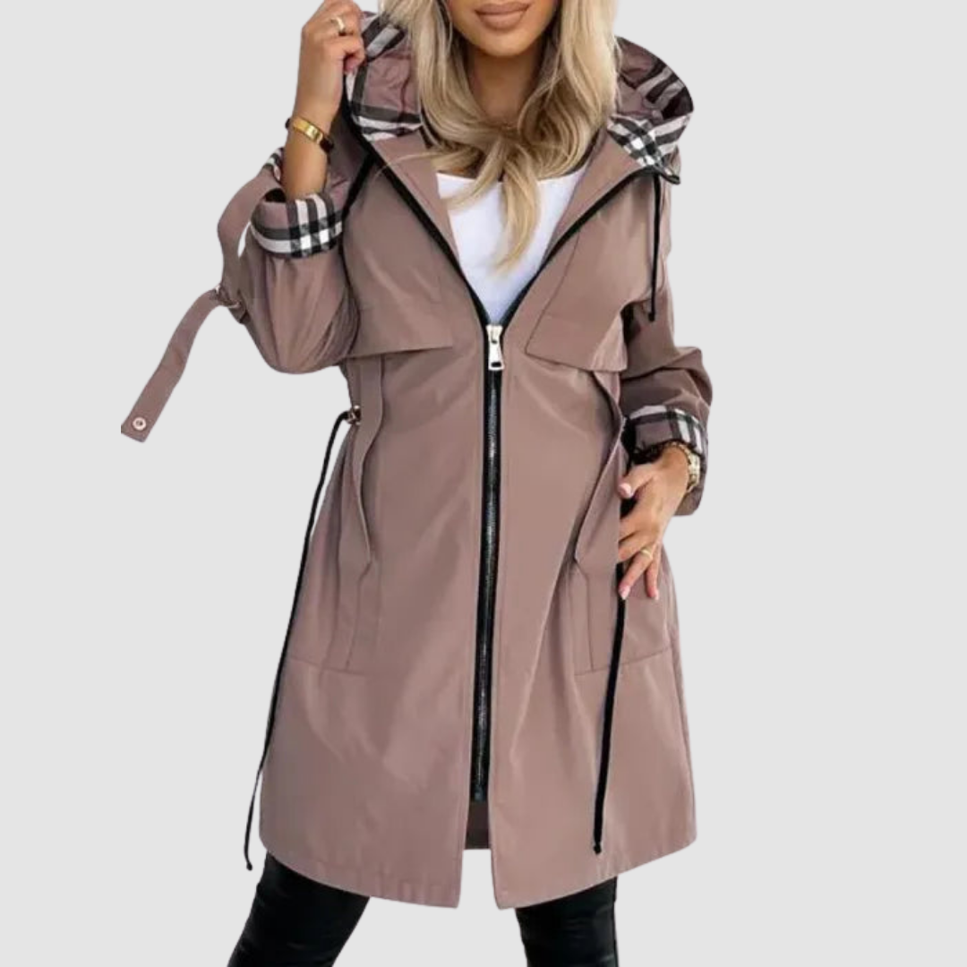 GRACIELA | Chaqueta Impermeable con Capucha y Cremallera
