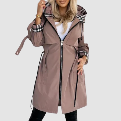 GRACIELA | Chaqueta Impermeable con Capucha y Cremallera