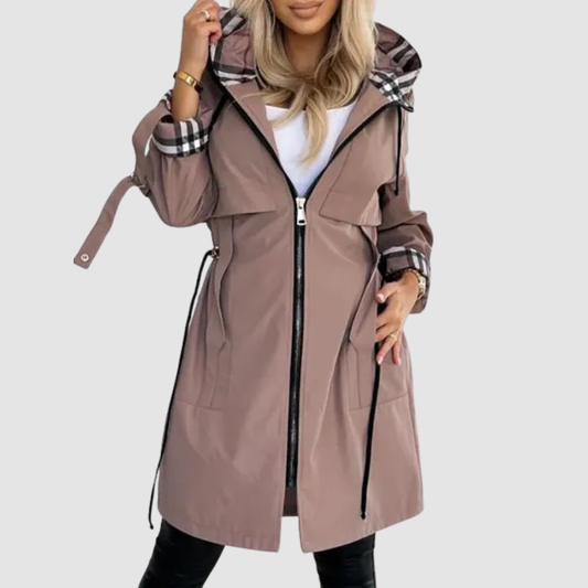 GRACIELA | Chaqueta Impermeable con Capucha y Cremallera