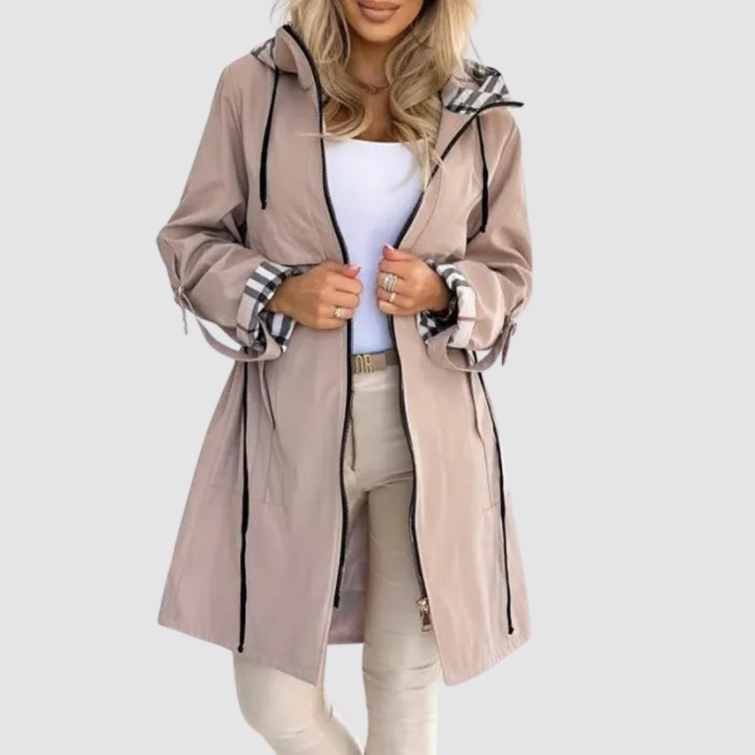 GRACIELA | Chaqueta Impermeable con Capucha y Cremallera