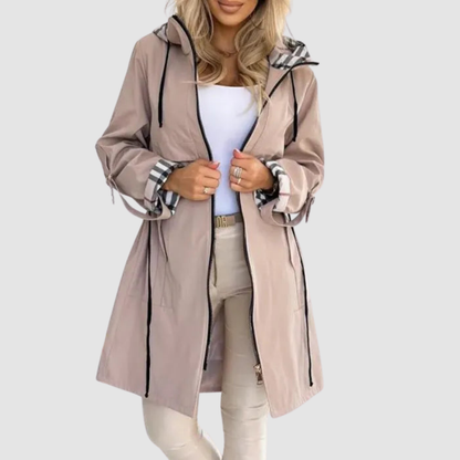 GRACIELA | Chaqueta Impermeable con Capucha y Cremallera