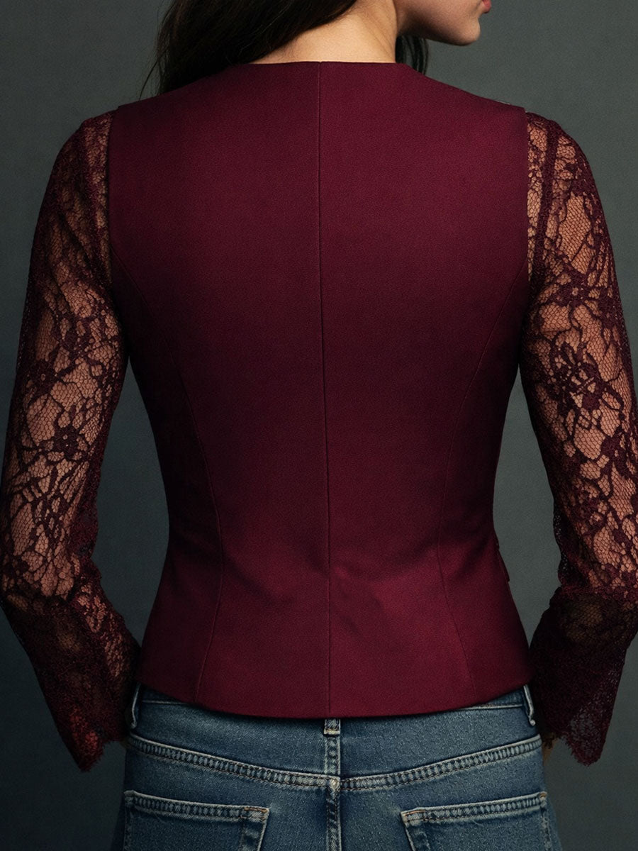 MIRANDA | Blazer con Mangas Semitransparentes
