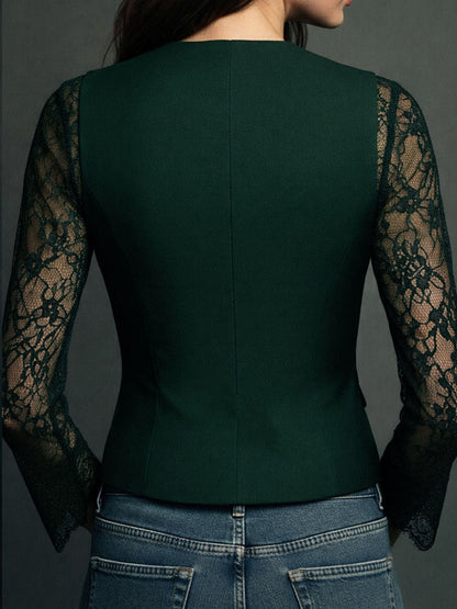 MIRANDA | Blazer con Mangas Semitransparentes