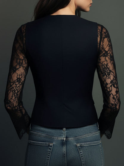 MIRANDA | Blazer con Mangas Semitransparentes