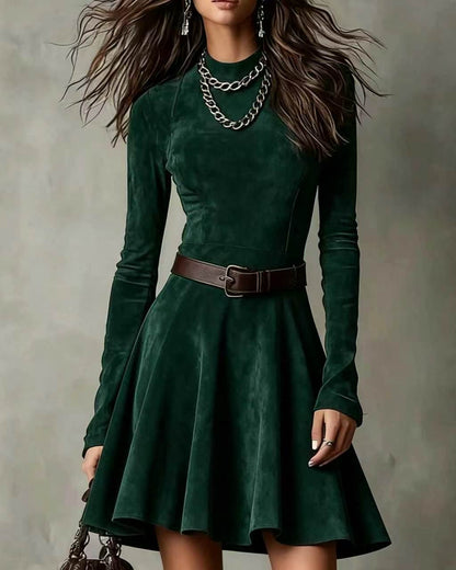 ELENA | Minivestido Vintage Efecto Ante