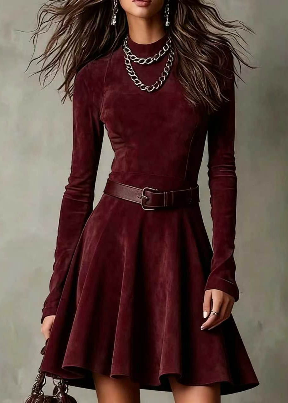 ELENA | Minivestido Vintage Efecto Ante