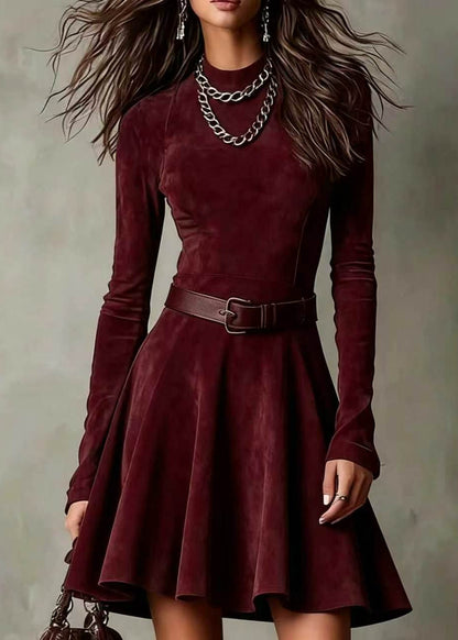 ELENA | Minivestido Vintage Efecto Ante