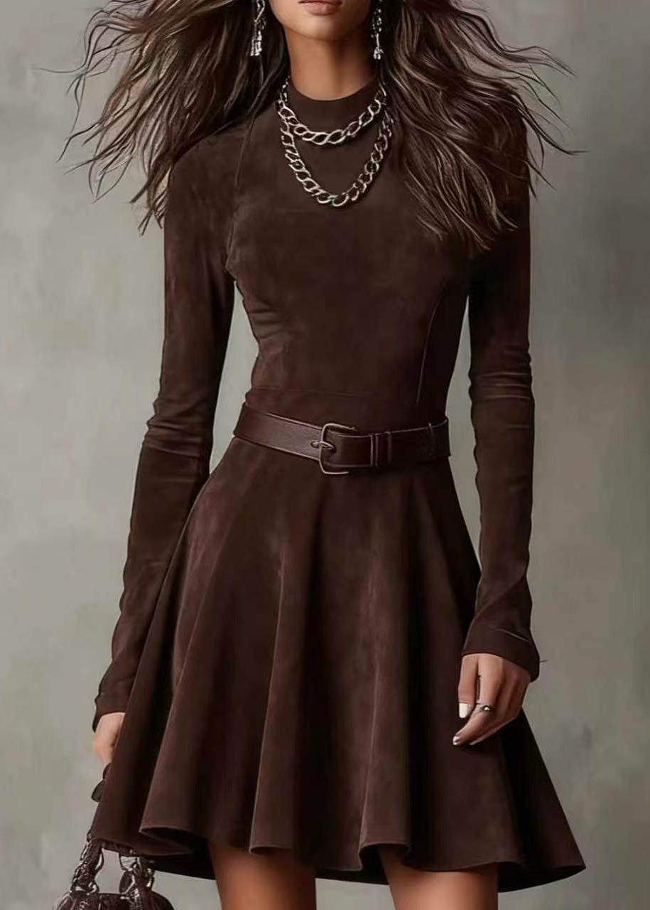 ELENA | Minivestido Vintage Efecto Ante