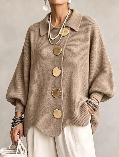 PATRICIA | Chaqueta de Punto Oversize con Maxibotones