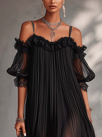 ROXANA | Vestido Largo de Muselina con Cuello en V