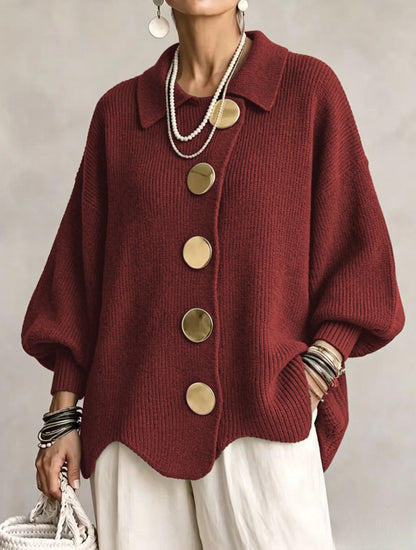 PATRICIA | Chaqueta de Punto Oversize con Maxibotones