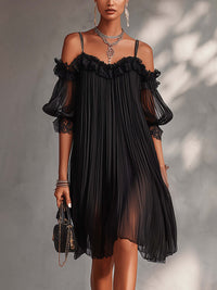 ROXANA | Vestido Largo de Muselina con Cuello en V