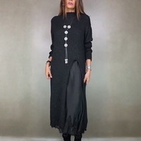 FABIOLA | Conjunto de Vestido Lencero de Encaje y Jersey Largo con Aberturas