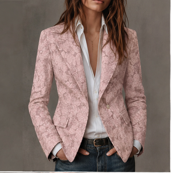 YAIZA | Blazer Slim de Jacquard de Cachemira