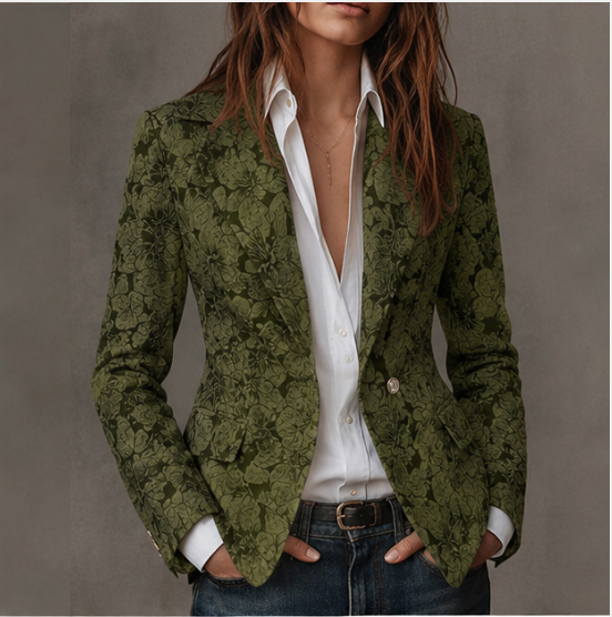 YAIZA | Blazer Slim de Jacquard de Cachemira