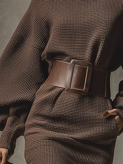 CAROLINA | Minivestido de Punto Oversize con Mangas Amplias