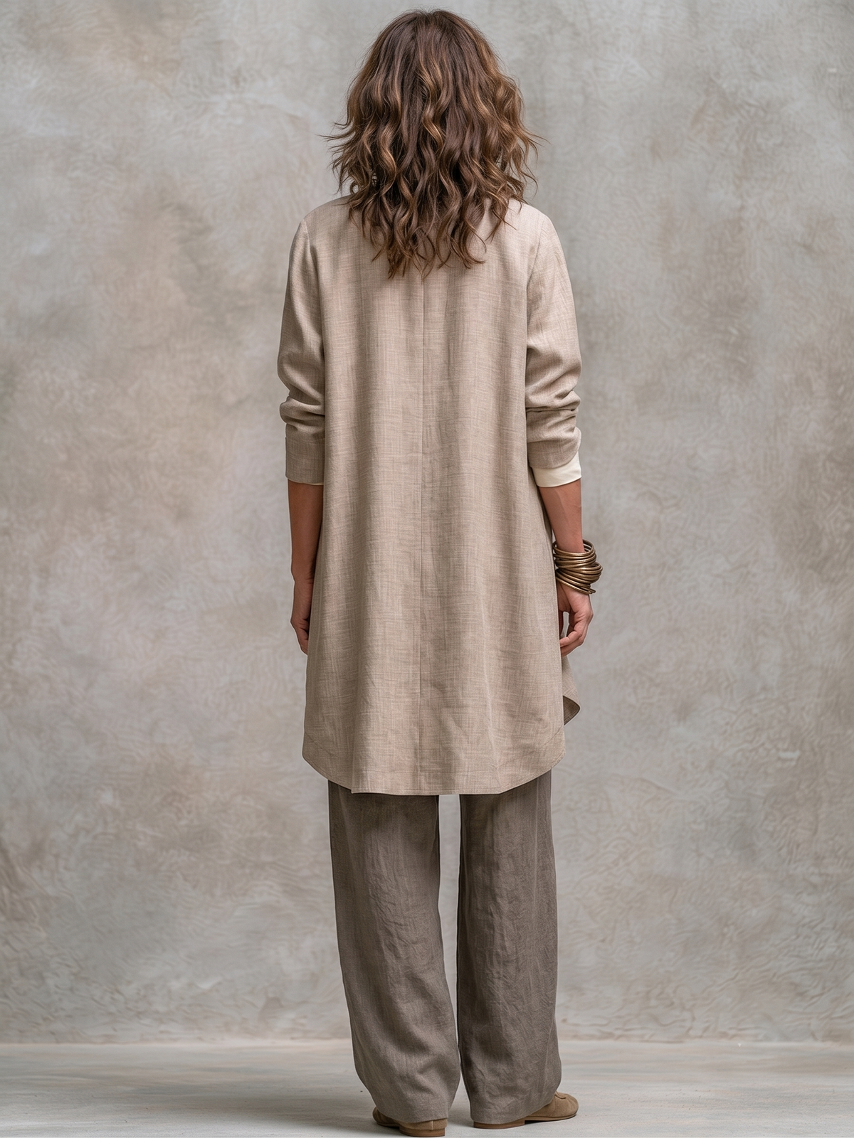 ESTEFANÍA | Conjunto de Tres Piezas: Chaqueta, Top y Pantalón Palazzo