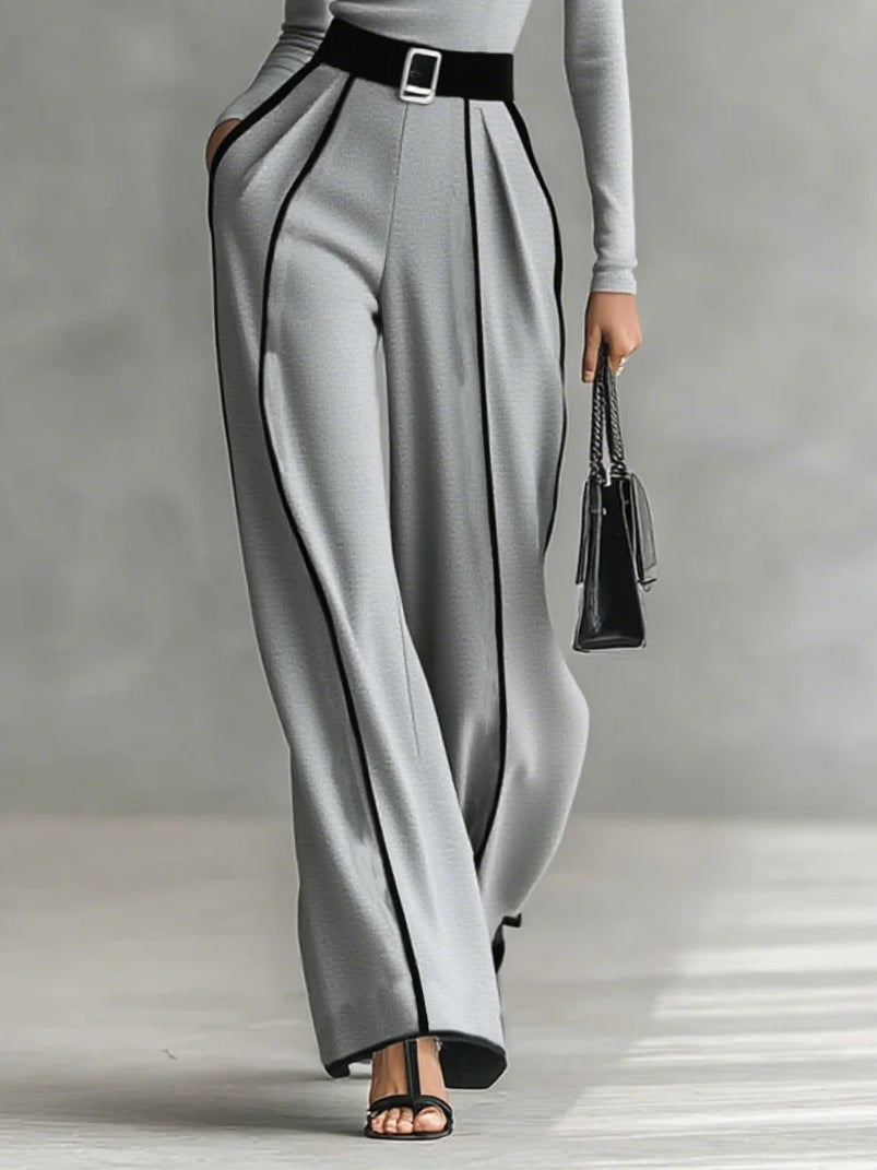 RAFAELA | Conjunto con Cuello Alto y Pantalones Anchos