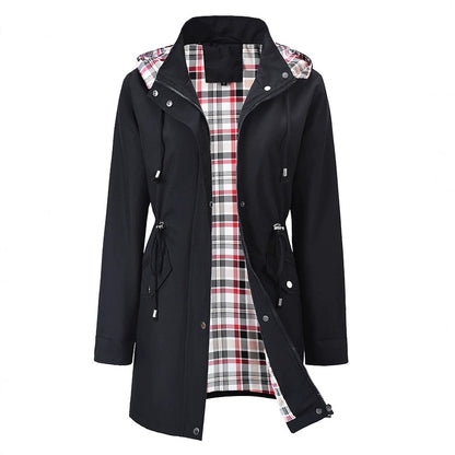 FABIANA | Impermeable 3 en 1 con Forro de Cuadros y Capucha Desmontable