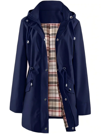 FABIANA | Impermeable 3 en 1 con Forro de Cuadros y Capucha Desmontable