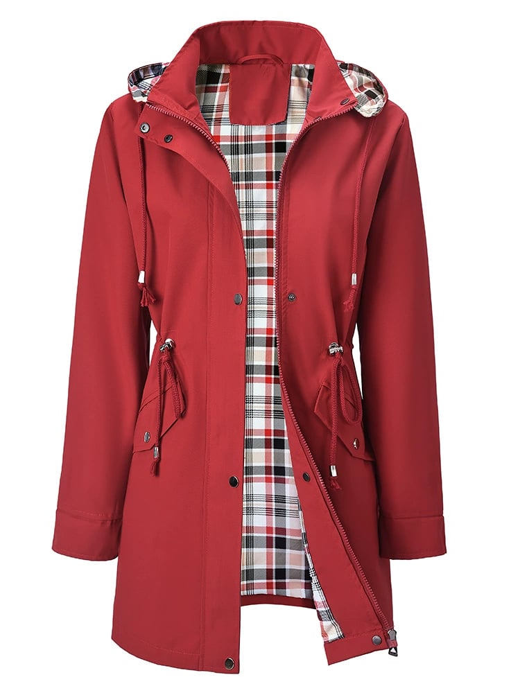 ELIA | Impermeable 3 en 1 con Forro de Cuadros y Capucha Desmontable