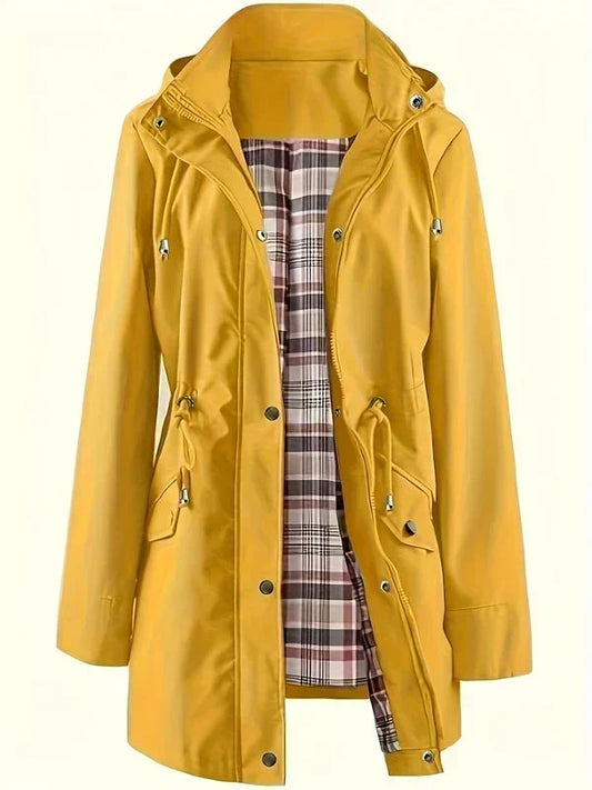 FLORINDA | Impermeable 3 en 1 con Forro de Cuadros y Capucha Desmontable