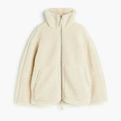 GERTRUDIS | Chaqueta Teddy Oversize con Cuello Alto