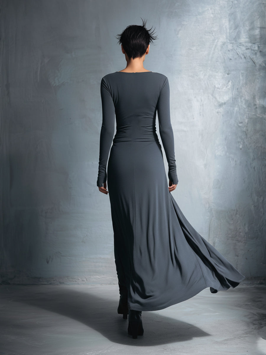 FERNANDA | Vestido Maxi Cruzado con Nudo Lateral