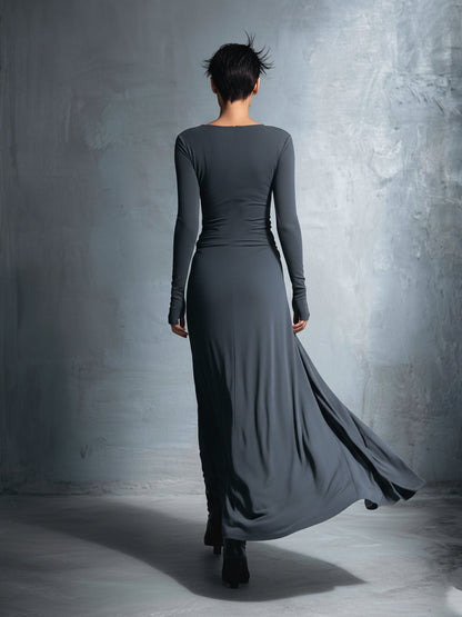FERNANDA | Vestido Maxi Cruzado con Nudo Lateral
